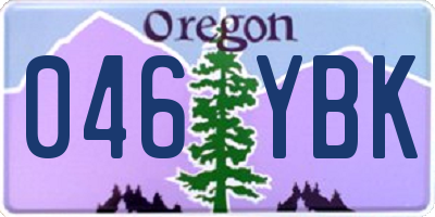 OR license plate 046YBK