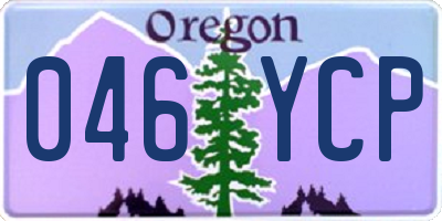 OR license plate 046YCP