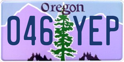 OR license plate 046YEP