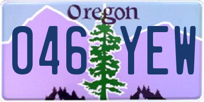 OR license plate 046YEW