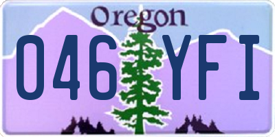 OR license plate 046YFI