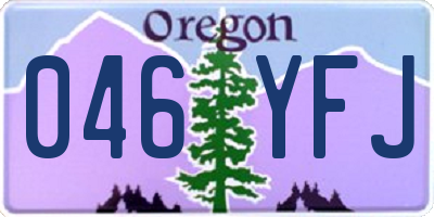 OR license plate 046YFJ