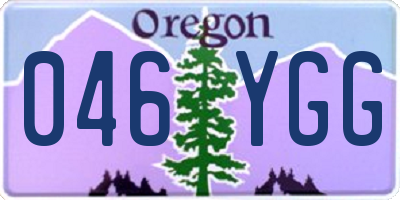 OR license plate 046YGG