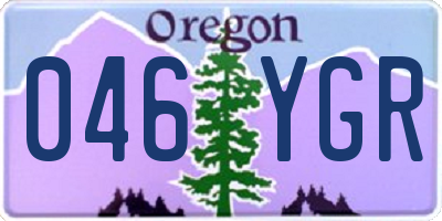 OR license plate 046YGR