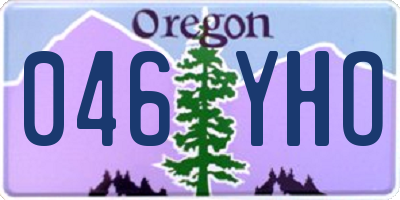 OR license plate 046YHO