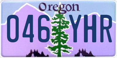 OR license plate 046YHR