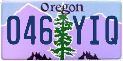OR license plate 046YIQ