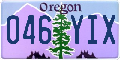 OR license plate 046YIX