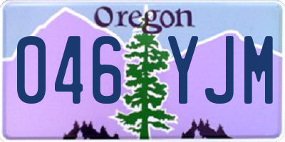 OR license plate 046YJM
