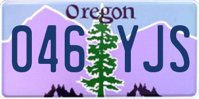 OR license plate 046YJS