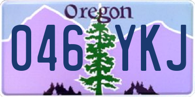 OR license plate 046YKJ
