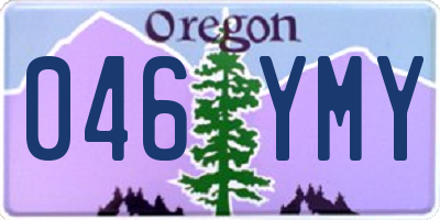 OR license plate 046YMY