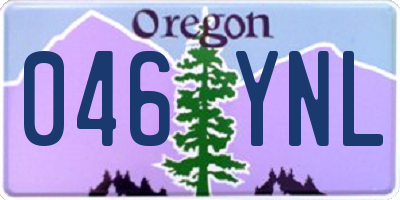 OR license plate 046YNL