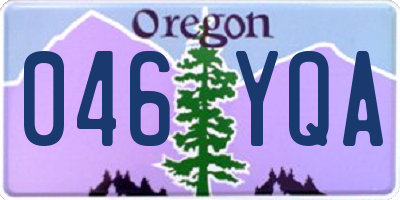 OR license plate 046YQA