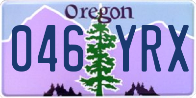 OR license plate 046YRX