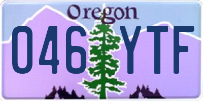 OR license plate 046YTF