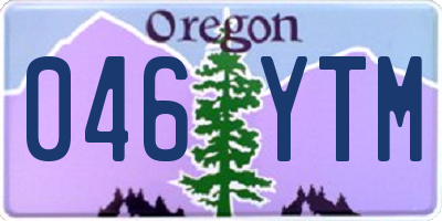 OR license plate 046YTM