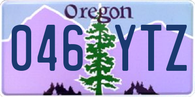 OR license plate 046YTZ