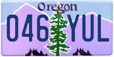 OR license plate 046YUL