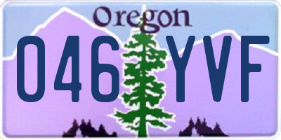 OR license plate 046YVF