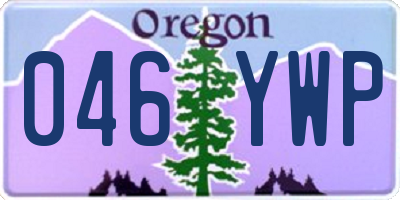 OR license plate 046YWP