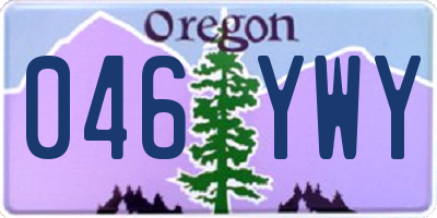 OR license plate 046YWY
