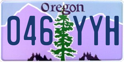 OR license plate 046YYH