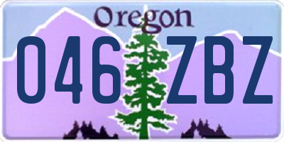 OR license plate 046ZBZ