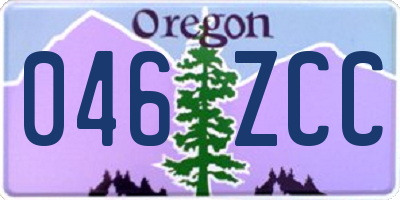 OR license plate 046ZCC