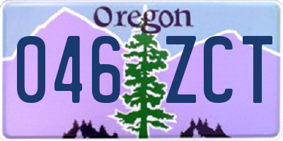 OR license plate 046ZCT