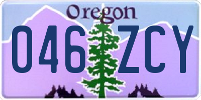 OR license plate 046ZCY