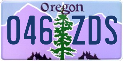 OR license plate 046ZDS
