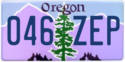 OR license plate 046ZEP
