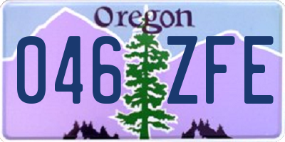 OR license plate 046ZFE