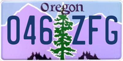 OR license plate 046ZFG