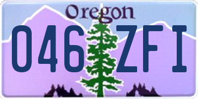 OR license plate 046ZFI