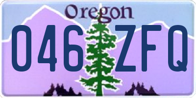 OR license plate 046ZFQ