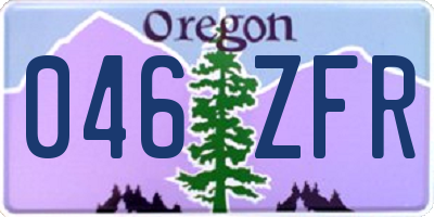 OR license plate 046ZFR