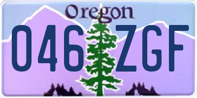 OR license plate 046ZGF