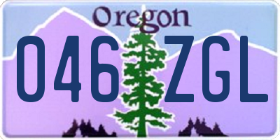 OR license plate 046ZGL