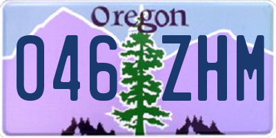 OR license plate 046ZHM