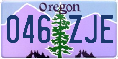 OR license plate 046ZJE