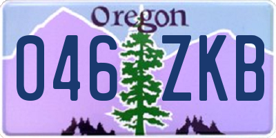 OR license plate 046ZKB