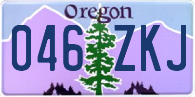 OR license plate 046ZKJ