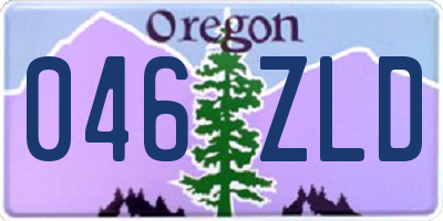 OR license plate 046ZLD