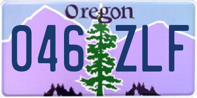 OR license plate 046ZLF