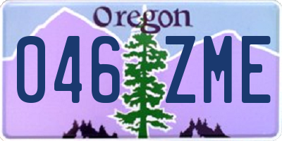OR license plate 046ZME