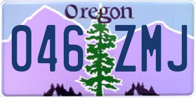 OR license plate 046ZMJ