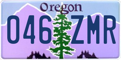 OR license plate 046ZMR