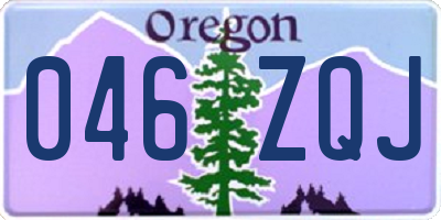 OR license plate 046ZQJ